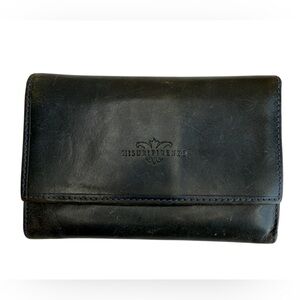 Vintage Misuri Firenze Calfskin Leather Trifold Black/Blue
